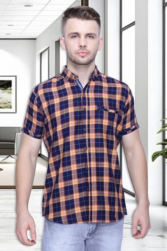 Men's cotton casual shirt | half sleeves shirt for men