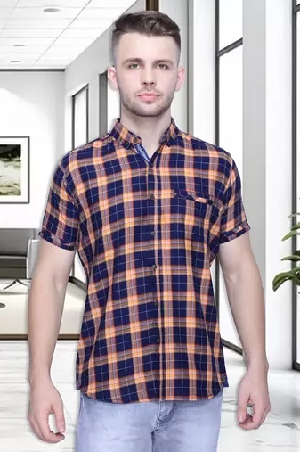 Men's cotton casual shirt | half sleeves shirt for men