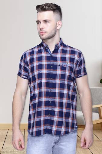 Men's cotton casual shirt | half sleeves shirt for men