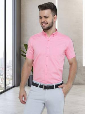 Men's oxford cotton formal shirt | half sleeves formal shirt for men 1