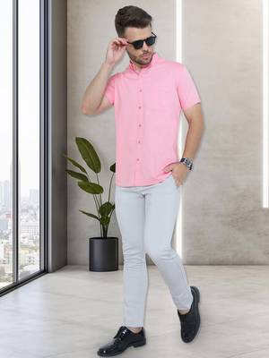 Men's oxford cotton formal shirt | half sleeves formal shirt for men 3