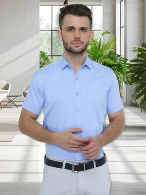 Men's oxford cotton formal shirt | half sleeves formal shirt for men 1