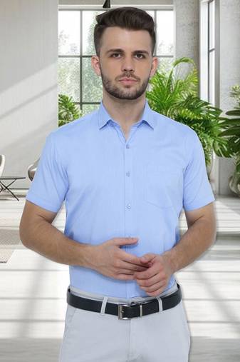 Men's oxford cotton formal shirt | half sleeves formal shirt for men