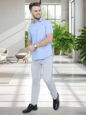 Men's oxford cotton formal shirt | half sleeves formal shirt for men 3