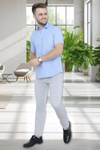 Men's oxford cotton formal shirt | half sleeves formal shirt for men
