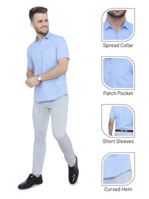Men's oxford cotton formal shirt | half sleeves formal shirt for men 5