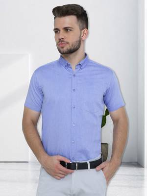 Men's oxford cotton formal shirt | half sleeves formal shirt for men 1
