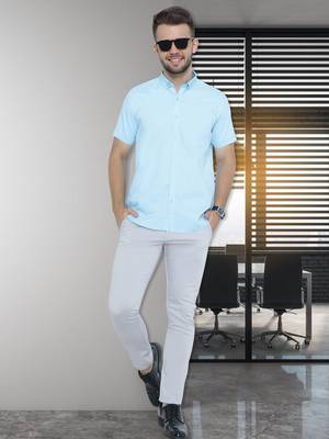 Men's oxford cotton formal shirt | half sleeves formal shirt for men 3
