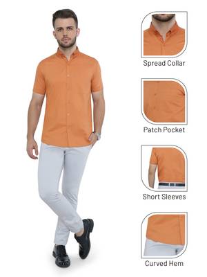 Men's oxford cotton formal shirt | half sleeves formal shirt for men 5