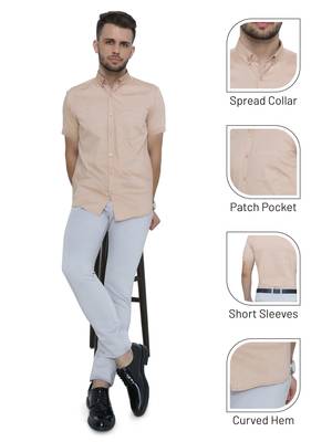 Men's oxford cotton formal shirt | half sleeves formal shirt for men 5