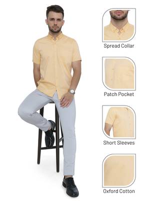 Men's oxford cotton formal shirt | half sleeves formal shirt for men 5