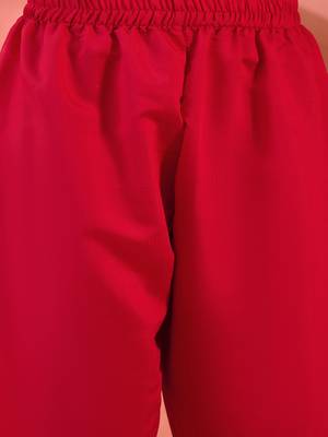 Embroidered notch neck sequined a-line kurta with trouser & dupatta 2