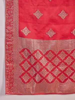 Embroidered notch neck sequined a-line kurta with trouser & dupatta 3
