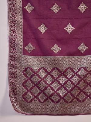 Embroidered notch neck sequined a-line kurta with trouser & dupatta 8