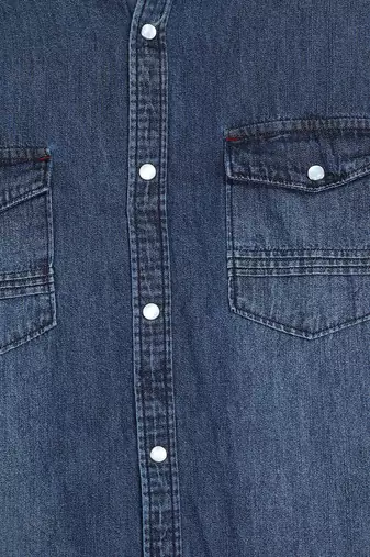 Men's denim double pocket casual shirt | half sleeves shirt for men