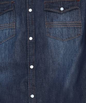 Men's denim double pocket casual shirt | half sleeves shirt for men 4