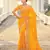 faux crepe embroidered amber saree