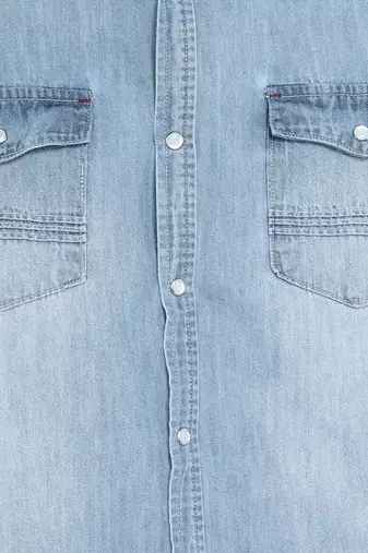 Men's denim double pocket casual shirt | half sleeves shirt for men