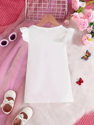 Pink color printed polyester a-line style dresses 2