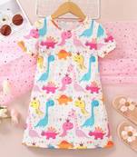 Dinosaur - Print A - Line Dress for Girls – Fun & Playful Look