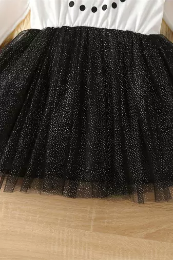 Chic & Festive Snowman Tulle Dress for Girls