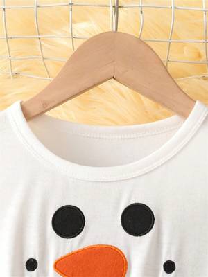 Chic & Festive Snowman Tulle Dress for Girls 5