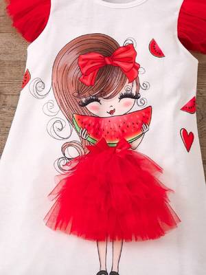 Adorable Watermelon-Themed Dress – Sweet & Playful  5