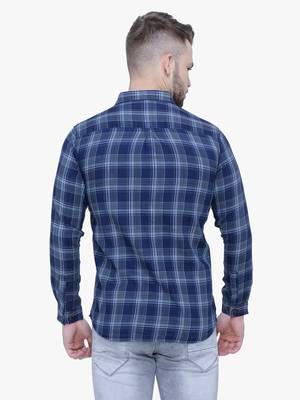 Men's cotton flannel double pocket shirt | checks shirt for men 2