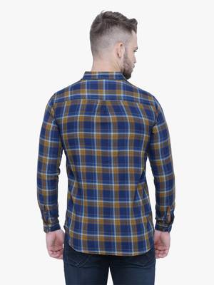 Men's cotton flannel double pocket shirt | checks shirt for men 2