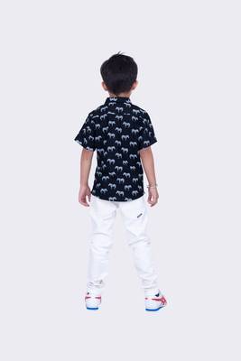 Twisha black half sleeves cotton zebra print  shirt  2