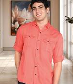 Men's cotton twill casual shirt | double pocket shirt 