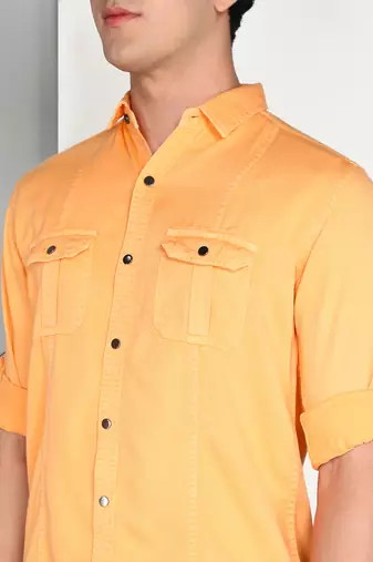 Men's cotton twill casual shirt | double pocket shirt  
