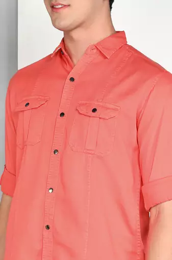 Men's cotton twill casual shirt | double pocket shirt  