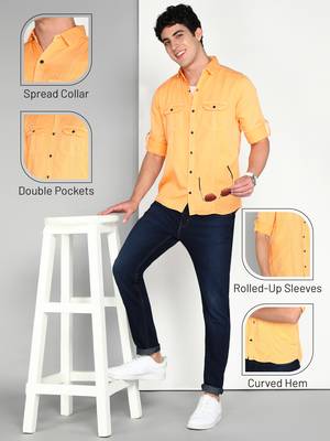 Men's cotton twill casual shirt | double pocket shirt   5