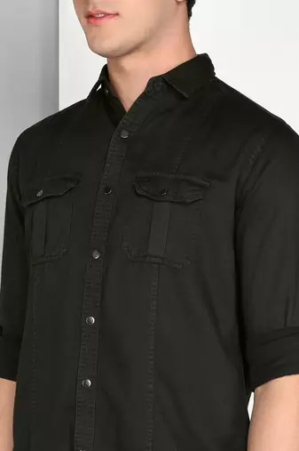 Men's cotton twill casual shirt | double pocket shirt  