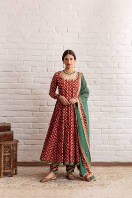 Maroon anarkali sets 1