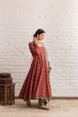 Maroon anarkali sets 3