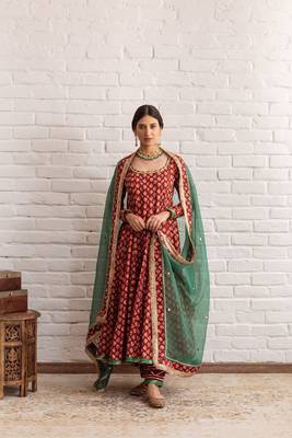 Maroon anarkali sets 5