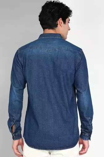 Men's denim casual shirt | double pocket shirt