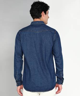 Men's denim casual shirt | double pocket shirt 2