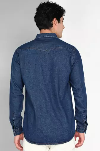 Men's denim casual shirt | double pocket shirt
