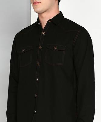 Men's denim casual shirt | double pocket shirt 4