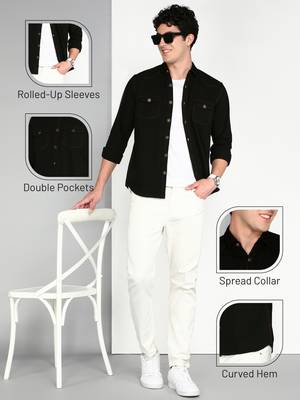 Men's denim casual shirt | double pocket shirt 5