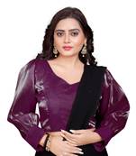 Magenta Soft Organza Zimichoo Blouse with Back Hook Closure