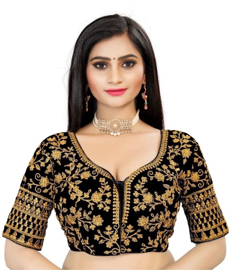 Black Premium Tapeta Velvet Blouse