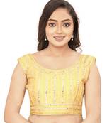 Beige Phantom Silk Blouse with Full Embroidery