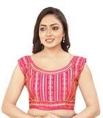 Pink Phantom Silk Blouse with Full Embroidery