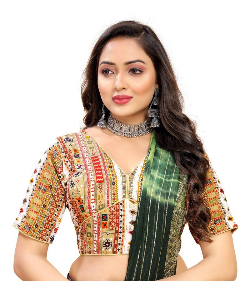 White Cotton Softy Silk Blouse & Back Hook Closure