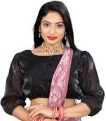 Black Soft Zimichoo Blouse with Organza Fabric