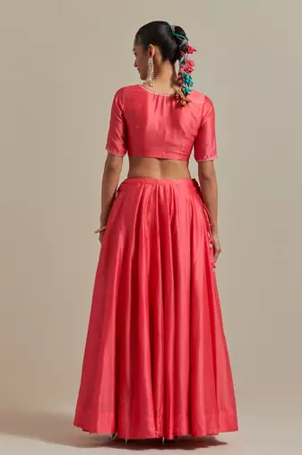 The Embroidered Panelled Chanderi Skirt